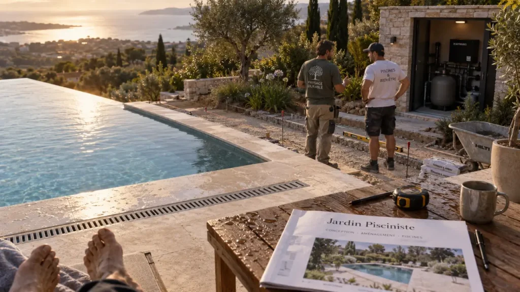 Une piscine réussie se conçoit aussi hors du bassin, avec un paysagiste pisciniste